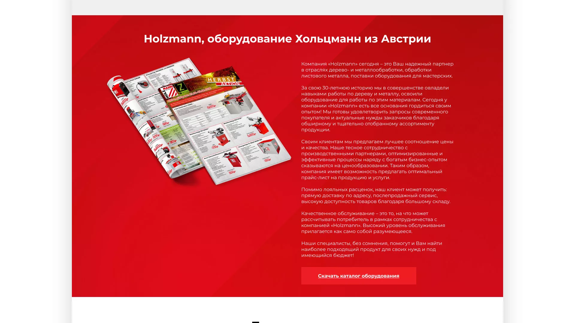 Создание сайта компании «HOLZMANN Maschinen GmbH» в Минеральных Водах